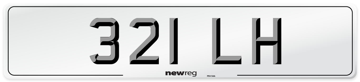 321 LH Number Plate from New Reg
